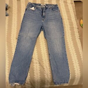 Abercrombie & Fitch Blue Ankle Straight Jeans